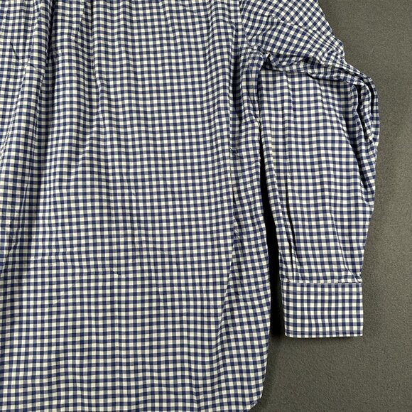 Vineyard Vines Shirt Mens Large Blue White Gingham Classic Fit Tucker Nylon - Picture 13 of 14